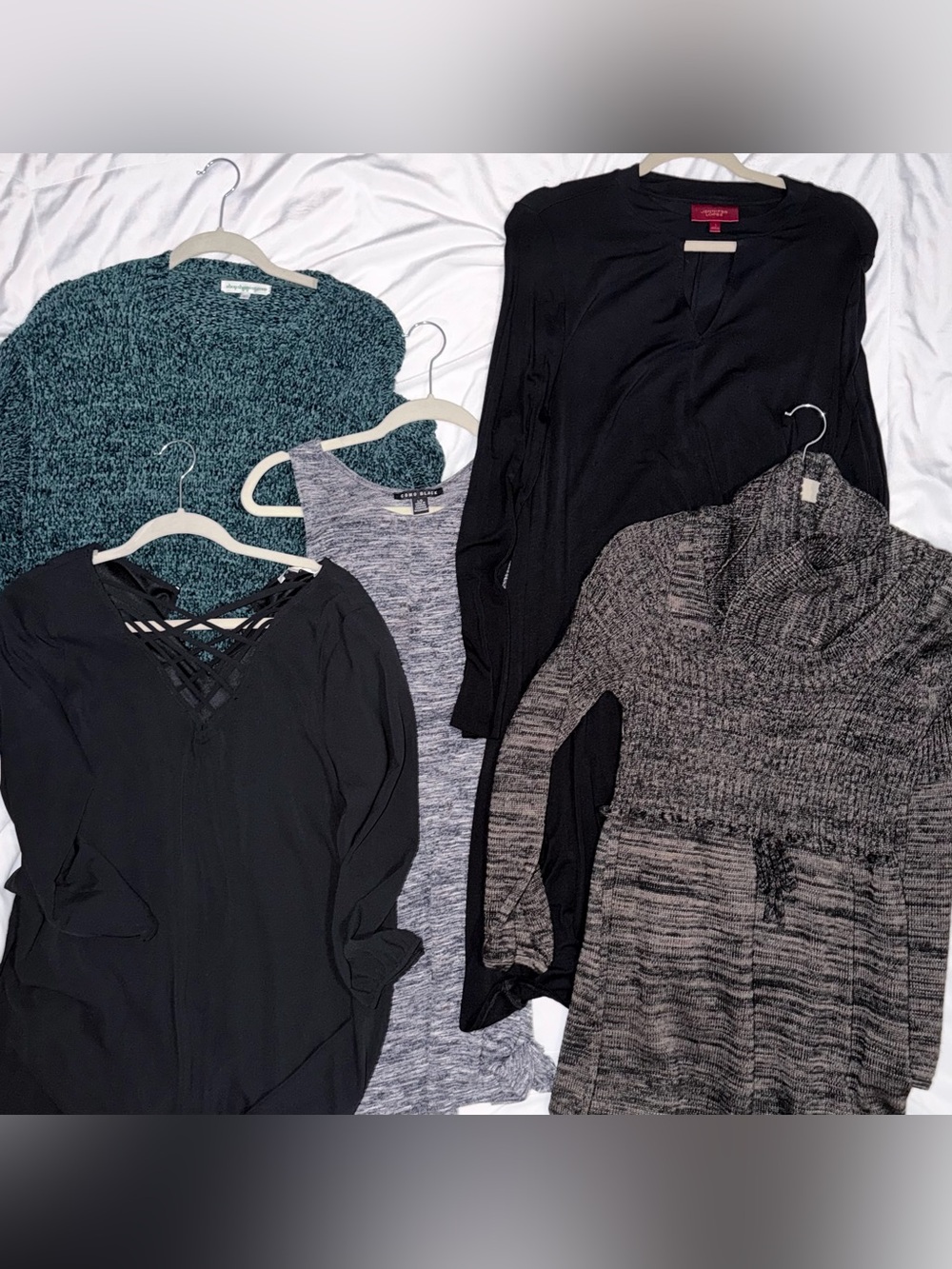 Bundle of Women’s Dresses – Black, Teal, Gray